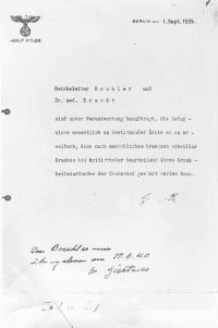 8.4 "Euthanasie"-Ermächtigung Hitlers 